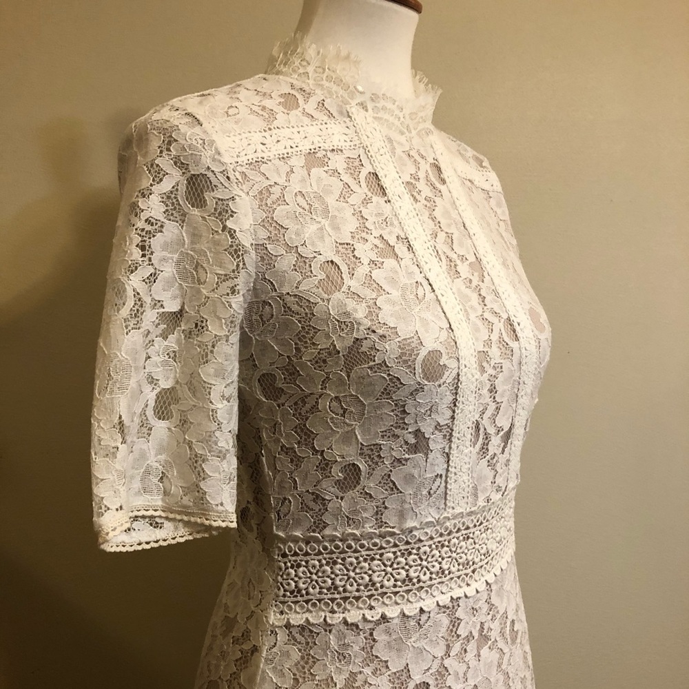 Filly Flair White Lace Flirty Feminine Dress - Picture 15 of 16